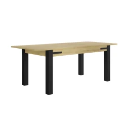 Ausziehbarer Esstisch Cork | 160 x 90 x 77 cm | Gold Oak Design