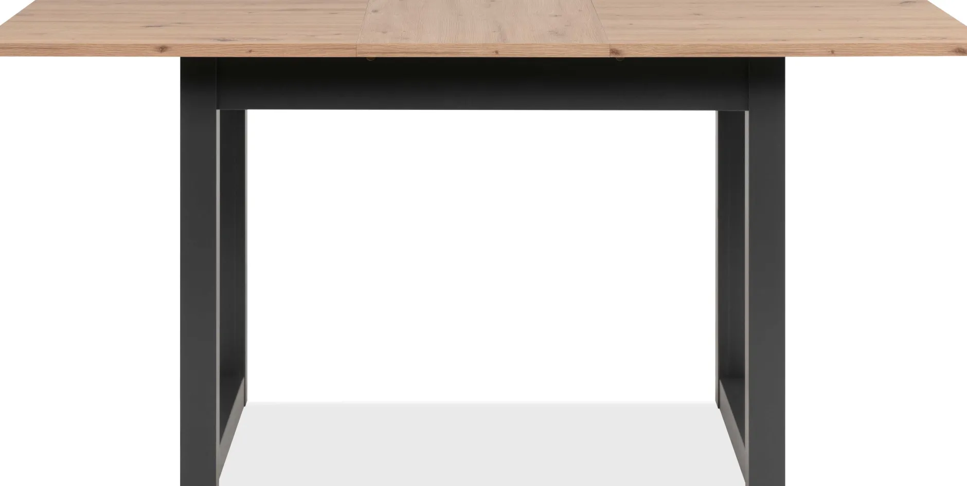 Ausziehbarer Esstisch Damon 120/160x90 - Eiche/anthrazit