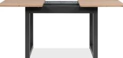 Ausziehbarer Esstisch Damon 120/160x90 - Eiche/anthrazit