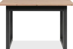 Ausziehbarer Esstisch Damon 120/160x90 - Eiche/anthrazit