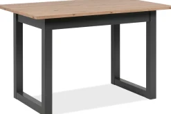Ausziehbarer Esstisch Damon 120/160x90 - Eiche/anthrazit