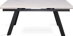 Ausziehbarer Esstisch Hertha | 160/240 x 90 x 76 cm | Weiß/Stein