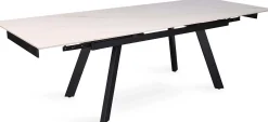 Ausziehbarer Esstisch Hertha | 160/240 x 90 x 76 cm | Weiß/Stein