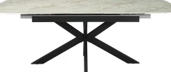 Ausziehbarer Esstisch Hestia - 180/220x90x76cm - gesinterter Stein - beige