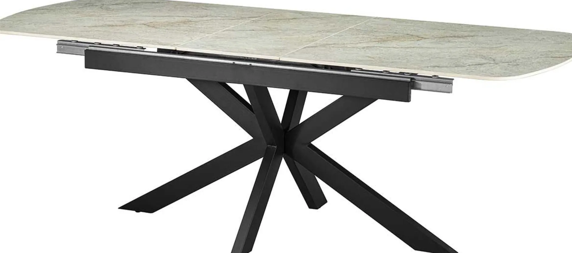 Ausziehbarer Esstisch Hestia - 180/220x90x76cm - gesinterter Stein - beige