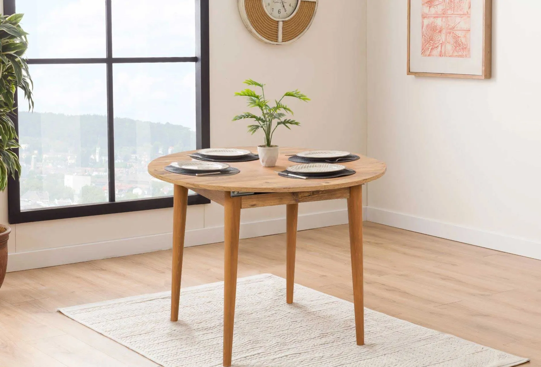 Ausziehbarer Esstisch in Woody Fashion Atlantic Pine