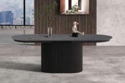 Ausziehbarer Esstisch Lagos | 180-220 x 110 x 75 cm | Dunkelbraun