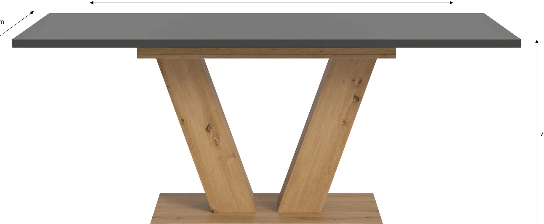 Ausziehbarer Esstisch Motion Emob Artisan/Grau 150-190x76x90 cm