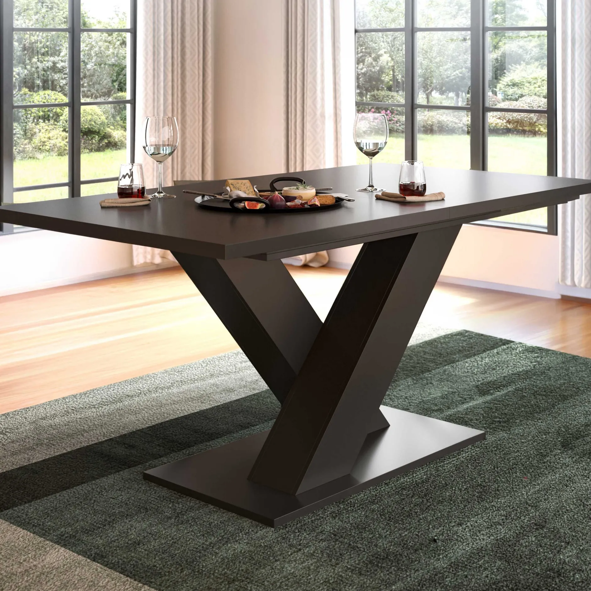 Ausziehbarer Esstisch Motion Emob - Grau - 150-190x76x90 cm