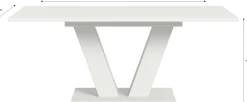 Ausziehbarer Esstisch Motion Emob - Weiß 150-190x90x76 cm