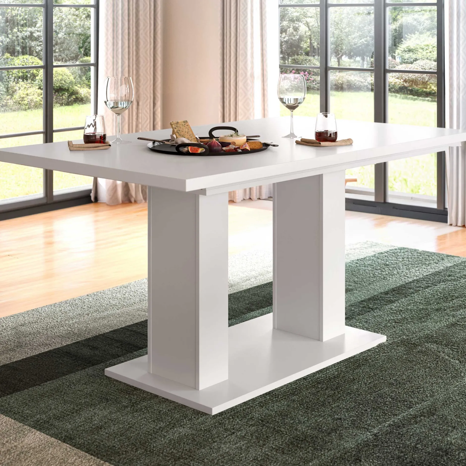 Ausziehbarer Esstisch Motion Emob - weiß - 150-190x76x90 cm