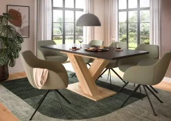 Ausziehbarer Esstisch Motion Emob - X-Gestell - 150-190x90cm - Artisan/Grau