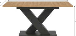 Ausziehbarer Esstisch Motion von Emob - Artisan/ Grau - 150-190x76x90 cm