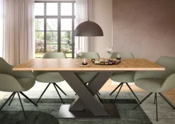 Ausziehbarer Esstisch Motion von Emob - Artisan/ Grau - 150-190x76x90 cm