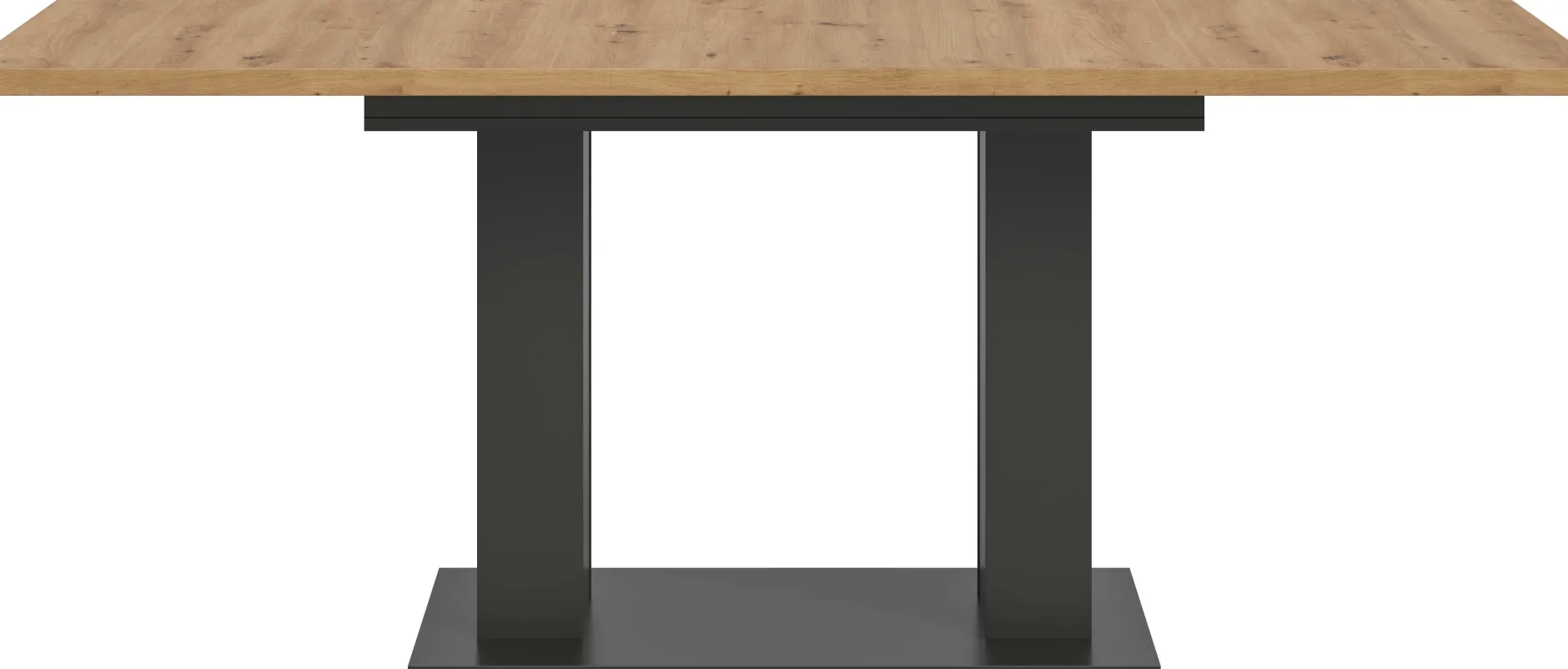 Ausziehbarer Esstisch Motion Emob - Artisan Holzoptik, Grau, 150-190x90x76 cm