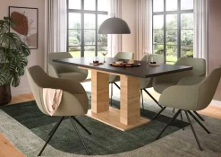 Ausziehbarer Esstisch Motion Emob - Artisan Holz & Grau - 150-190x76x90 cm