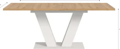 Ausziehbarer Esstisch Motion Emob - Artisan/Weiß - 150-190x76x90 cm