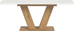 Ausziehbarer Esstisch Motion Emob - V-Base, Weiß/Natur, 150-190x76x90 cm