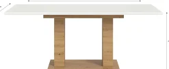 Ausziehbarer Esstisch Motion Emob - Weiß/Artisan - 150-190x76x90 cm