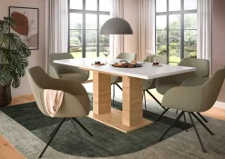 Ausziehbarer Esstisch Motion Emob - Weiß/Artisan - 150-190x76x90 cm
