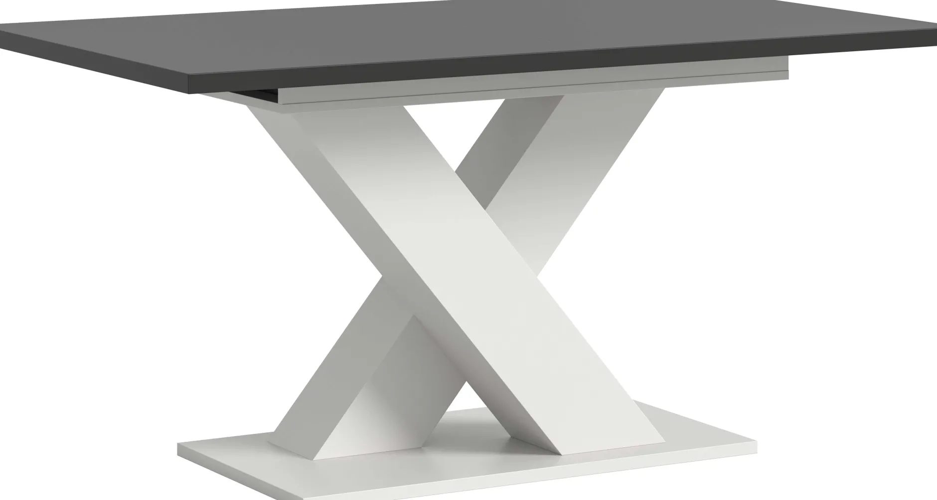Ausziehbarer Esstisch Motion Emob - Weiß-Grau - 150-190x76x90 cm
