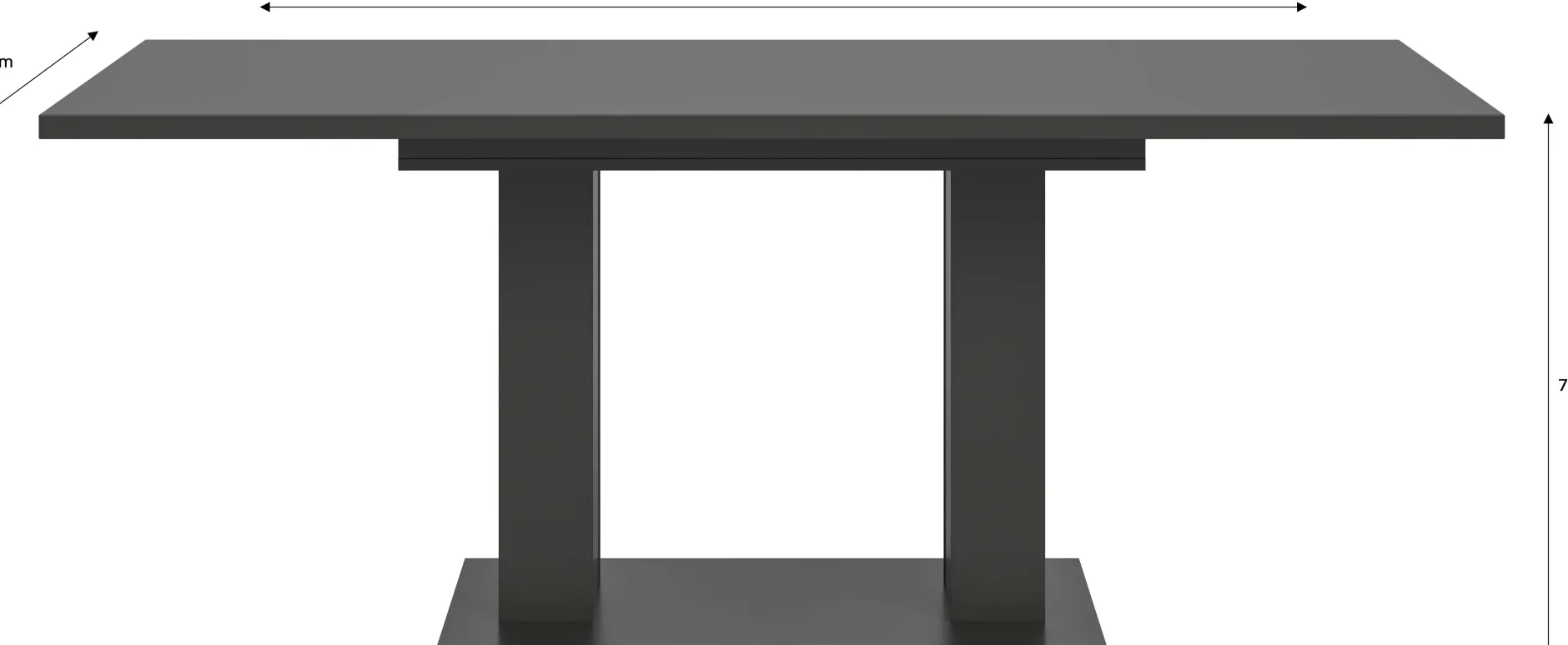 Ausziehbarer Esstisch Motion Emob - Grau - 150-190x76x90 cm