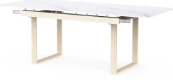 Ausziehbarer Esstisch Stoik - 180-220x90x76cm - Keramik - Marmoroptik