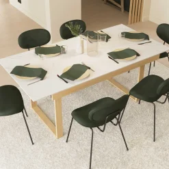 Ausziehbarer Esstisch Stoik - 180-220x90x76cm - Keramik - Marmoroptik