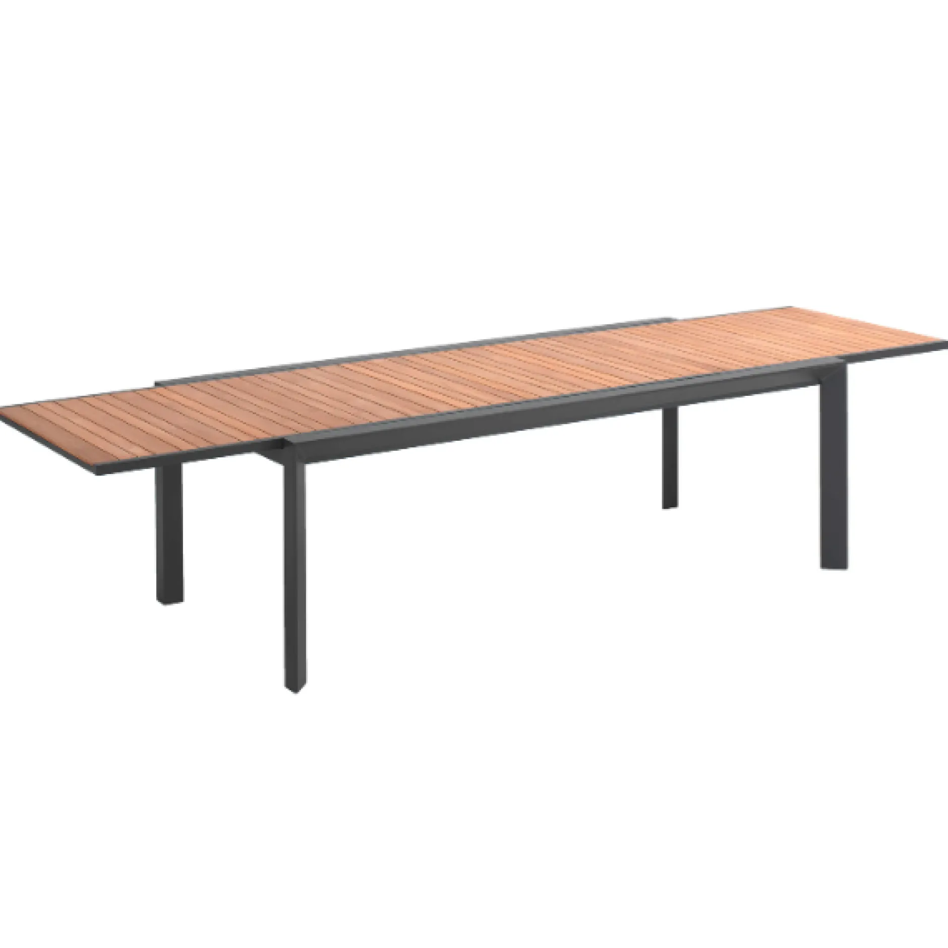 Ausziehbarer Gartentisch Porto Gescova - Teakholz - 220x100x75 cm - Braun