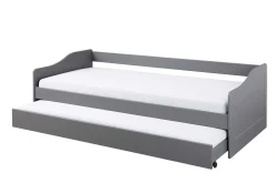Ausziehbares Bett Leonie | 207 x 96,5 x 62 cm | 100% Melamin beschichtet | Farbe: Dunkelgrau