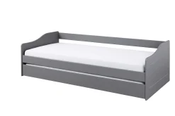 Ausziehbares Bett Leonie | 207 x 96,5 x 62 cm | 100% Melamin beschichtet | Farbe: Dunkelgrau