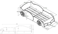AutoBett Max 90x200cm - rot