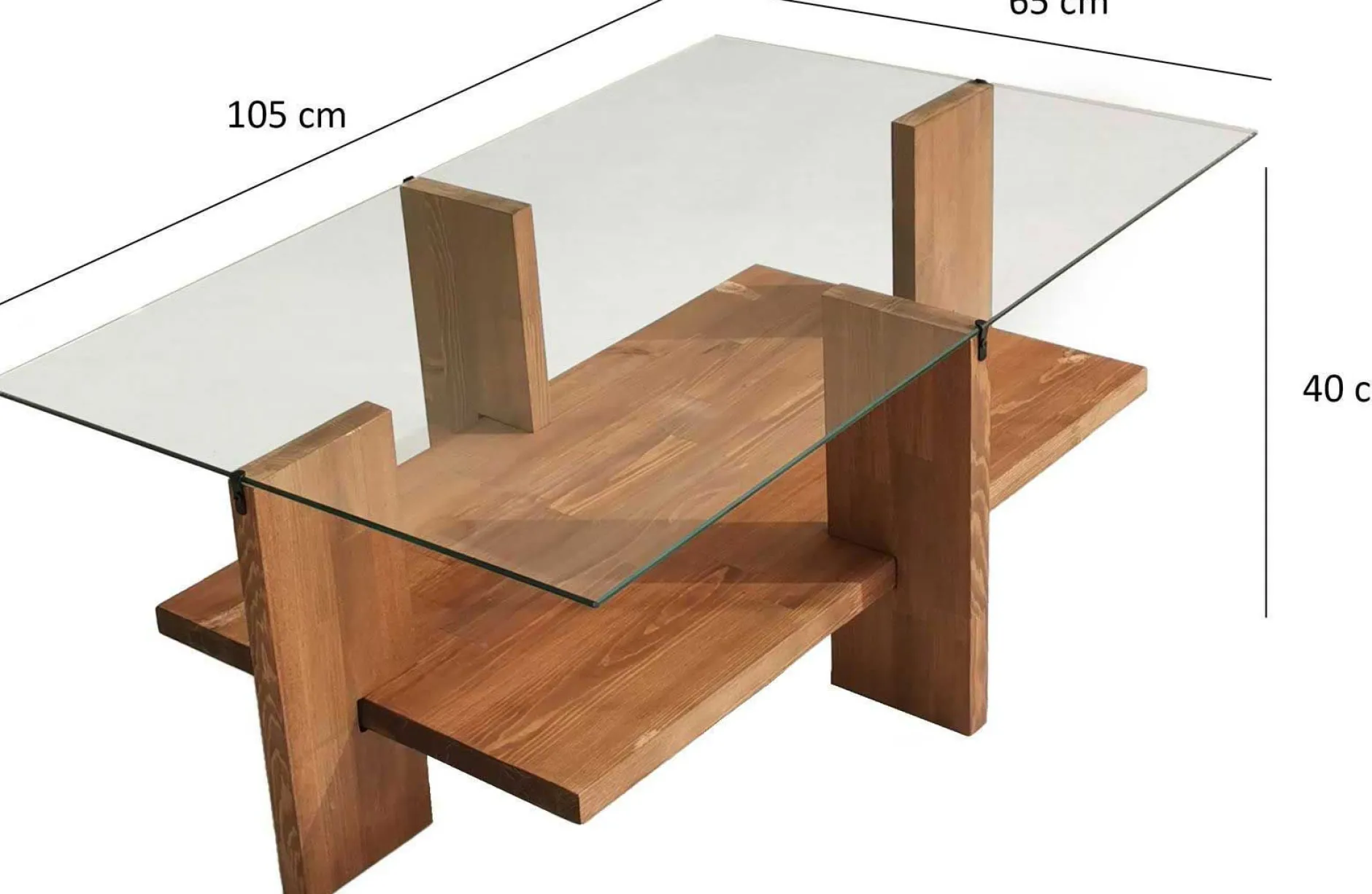 Babylon Couchtisch | GEHÄRTETES GLAS | Holz