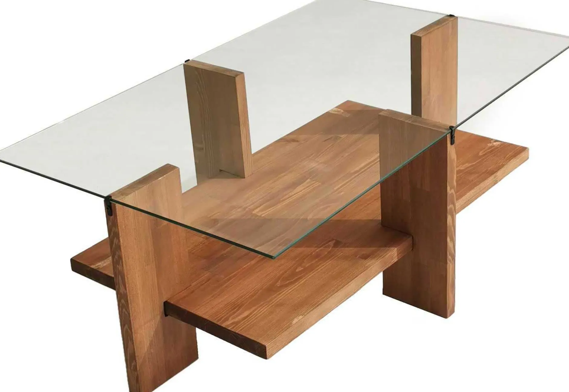 Babylon Couchtisch | GEHÄRTETES GLAS | Holz