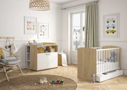 Baby- und Kleinkindzimmer-Set Arthur | Kinderbett und Kommode | Artisan Oak