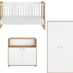 Baby- und Kleinkindzimmer-Set Arthur | Anzuchtbett, Kleiderschrank, Kommode | Bettkasten nicht enthalten | Artisan Oak Design