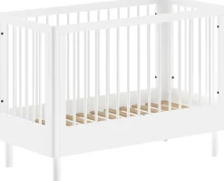 Babyzimmer Forrest: Babybett 60x120cm, Wickeltisch mit Wickelauflage - Weißbuche