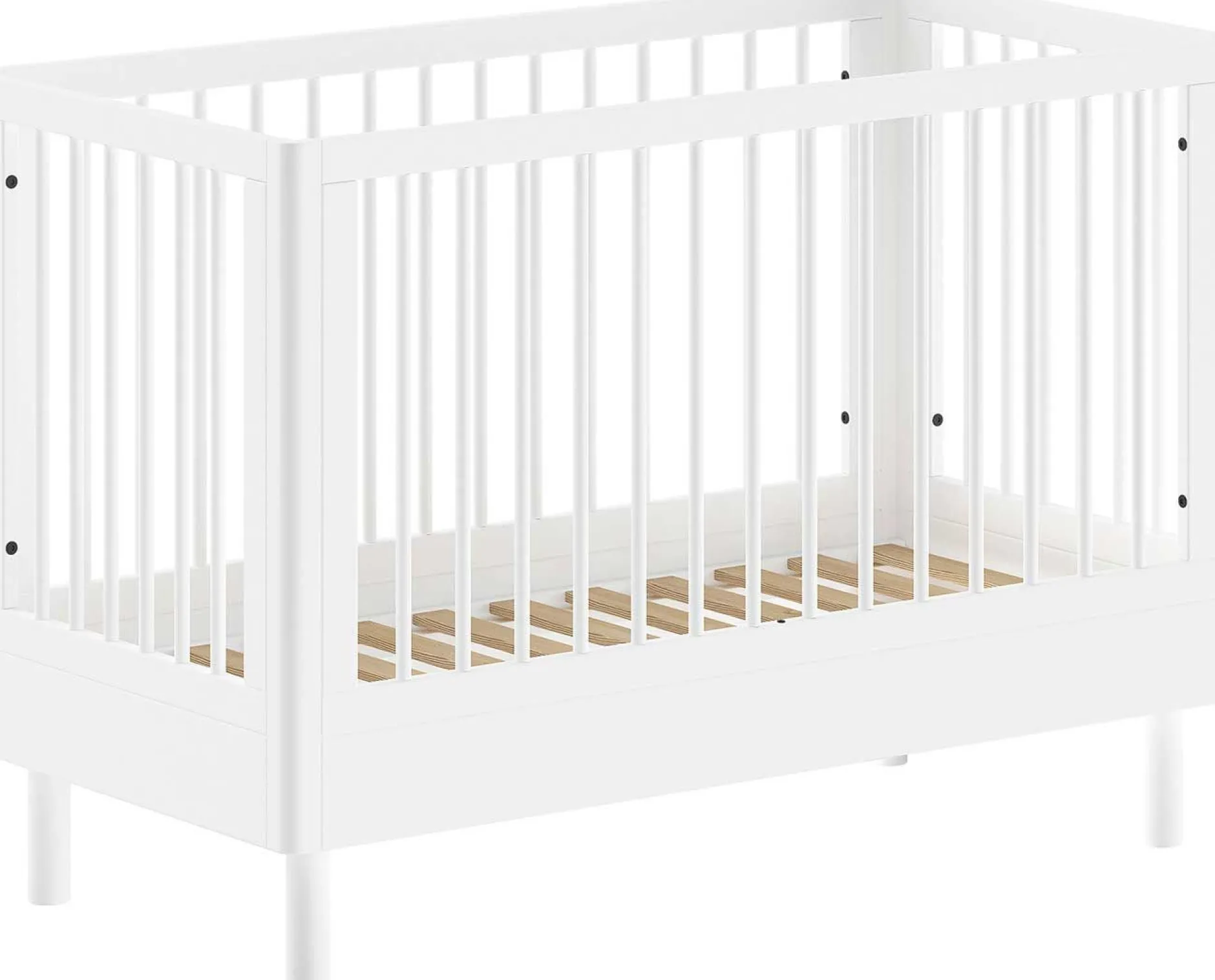 Babyzimmer Forrest: Babybett 60x120cm, Wickeltisch mit Wickelauflage - Weißbuche