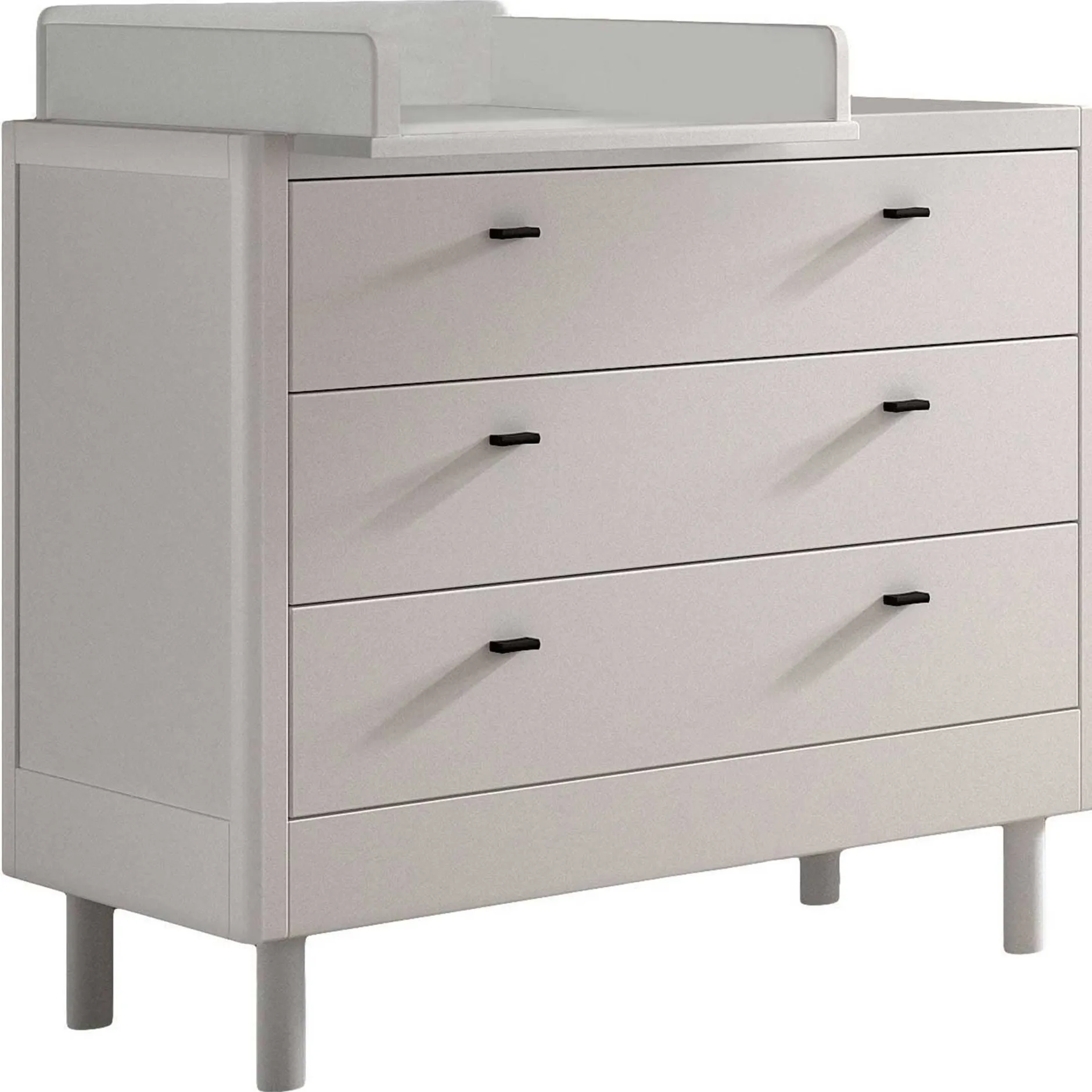 Babyzimmer Forrest: Babybett 70x140cm, Kommode mit Windelregal - Weißbuche