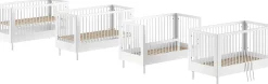 Babyzimmer Forrest: Babybett 70x140cm, Kommode mit Windelregal - Weißbuche