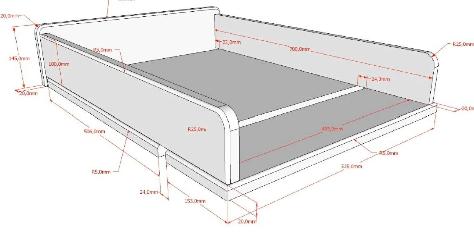 Babyzimmer Forrest: Babybett 70x140cm, Wickeltisch - Buche weiß