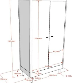 Babyzimmer Forrest: Babybett 60x120cm, Kommode, Kleiderschrank - Weißbuche