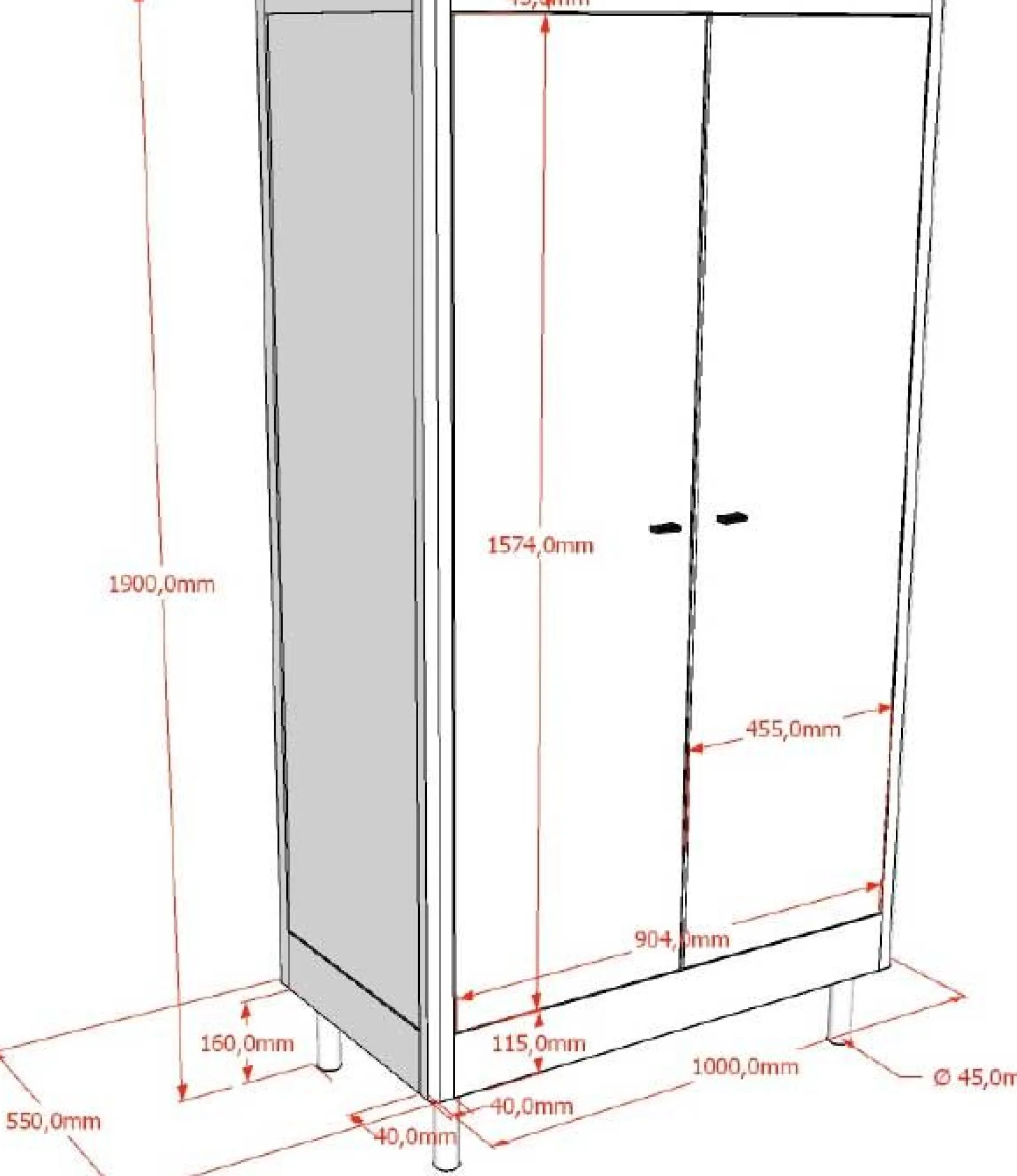 Babyzimmer Forrest: Babybett 60x120cm, Kommode, Kleiderschrank - Weißbuche