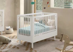 Babyzimmer Forrest: Babybett 60x120cm, Kommode, Kleiderschrank - Weißbuche