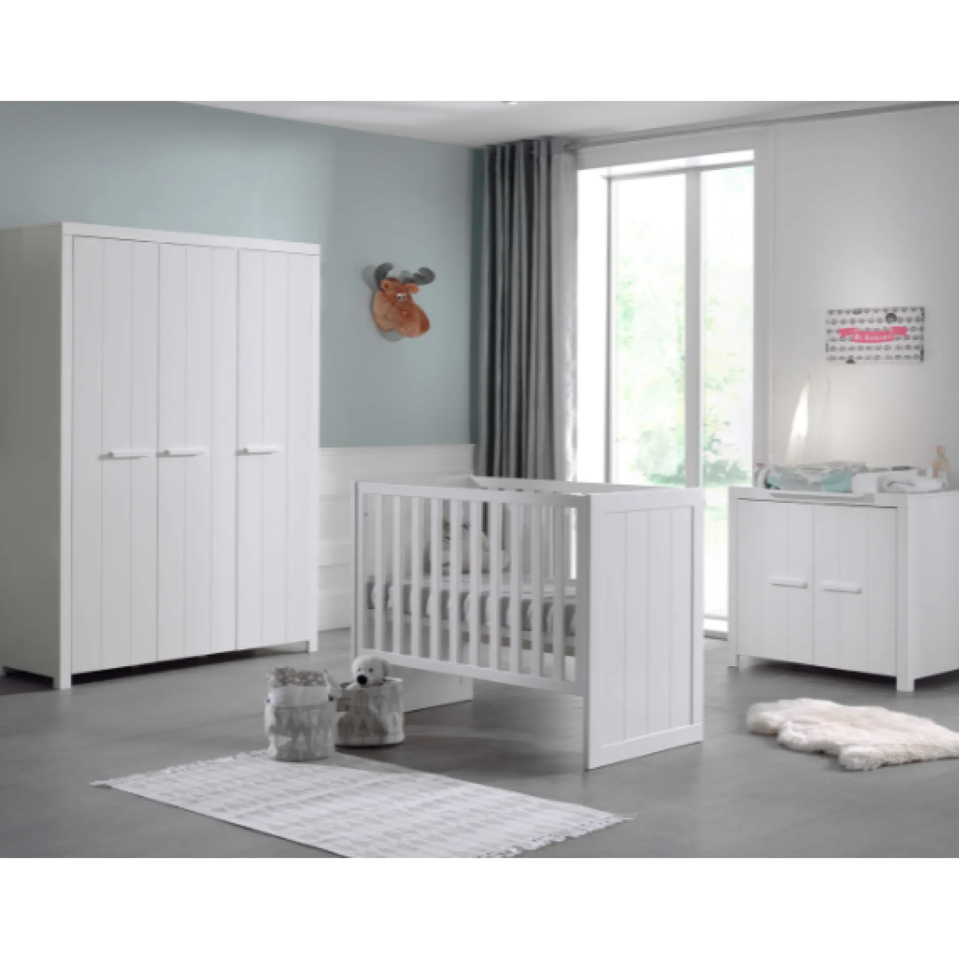 Babyzimmer-Kombination Erik 1-Weiß