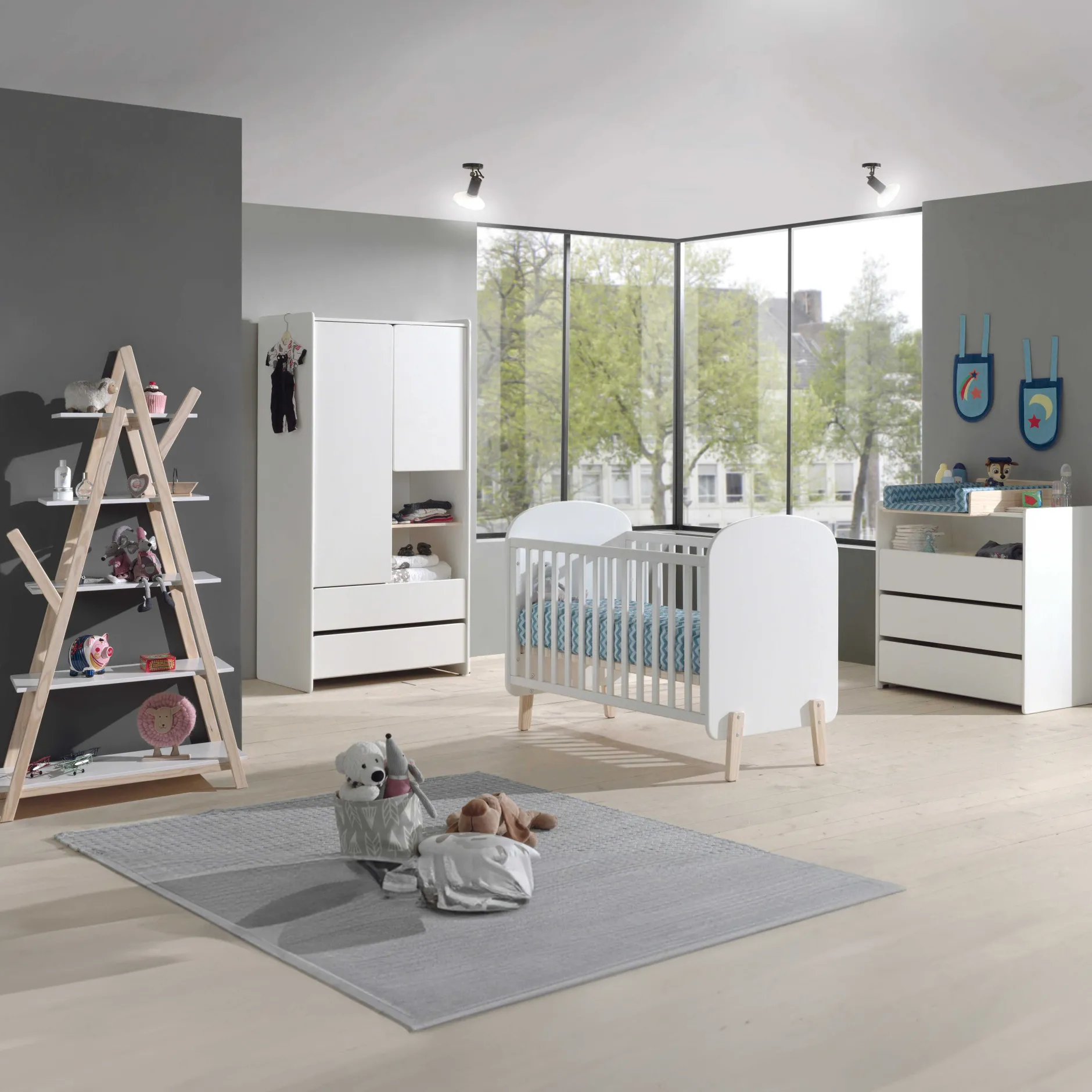 Babyzimmer Kombination 2 Kiddy-weiß