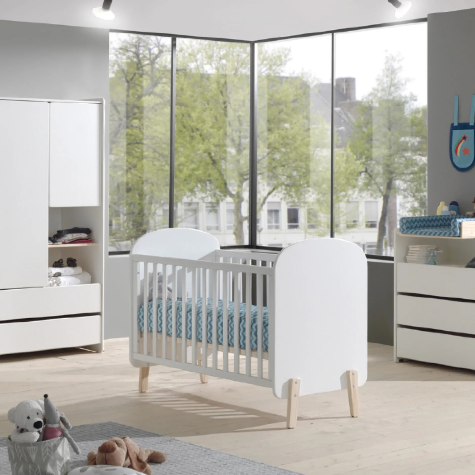 Babyzimmer Kombination 1 Kiddy-weiß