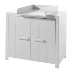 Babyzimmer-Set Billy - Dreitüriger Kleiderschrank, Kommode, Wickeltisch und Babybett - MDF/Weiß