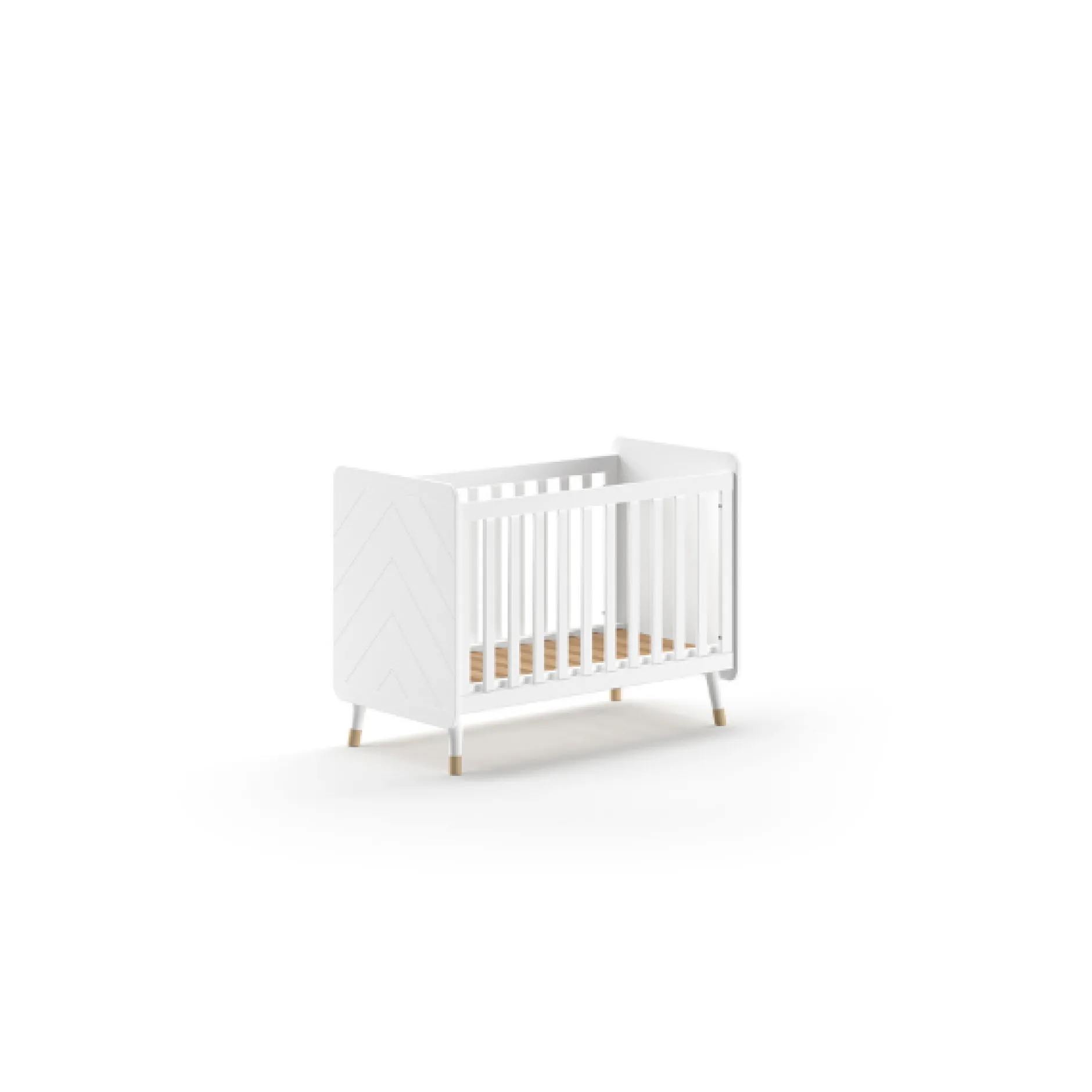 Babyzimmer-Set Billy - Zweitüriger Kleiderschrank, Kommode, Wickeltisch & Babybett - MDF/Weiß