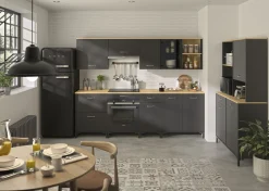 Backofenschrank Manchester | Backofen nicht enthalten | 60 x 60 x 86 cm | Helvezia Oak Design